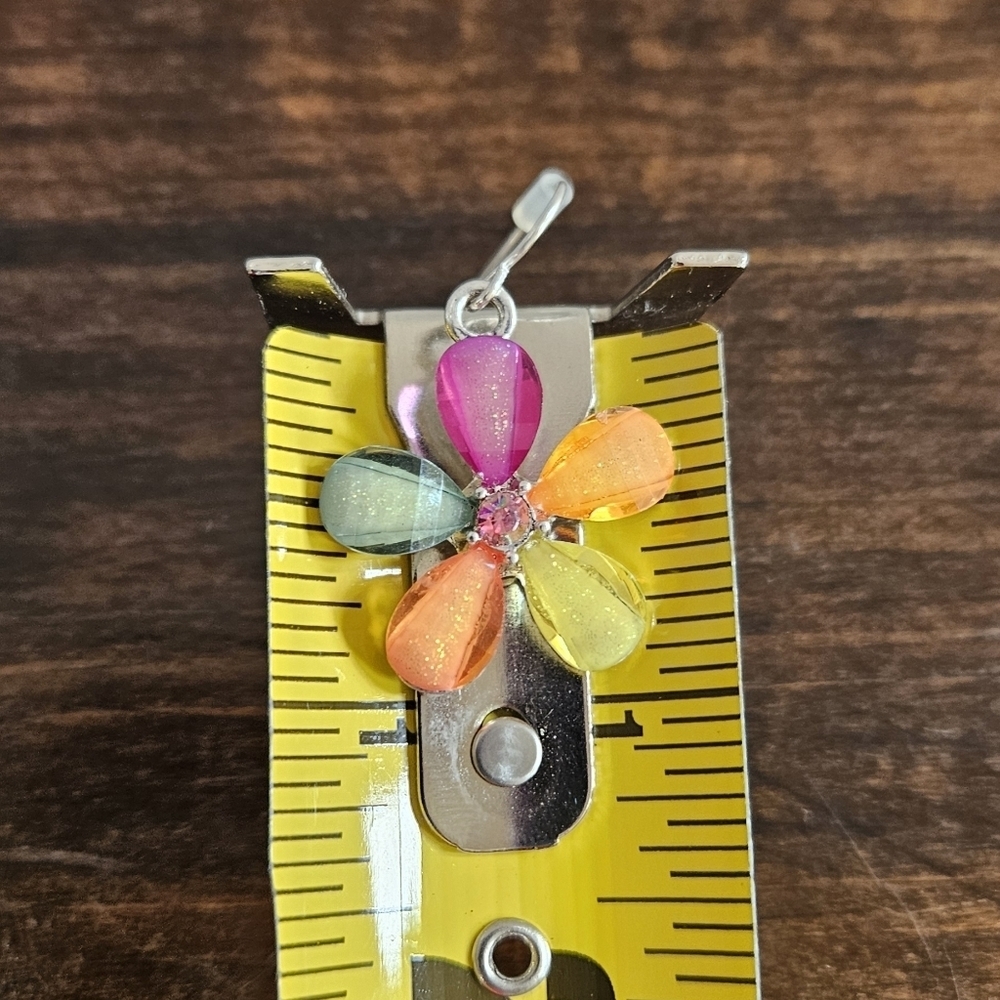 Multicolor Flower Drop Earrings - Picture 4 of 4